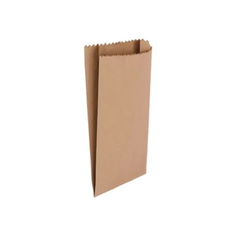 sachet papier kraft alimentaire  12x24x5 cm - paquet de 100-brun
