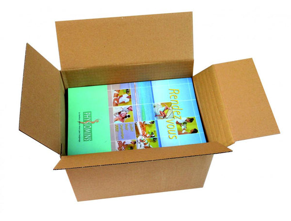 Caisse carton simple cannelure hauteur ajustable -43x30.5x18x25cm