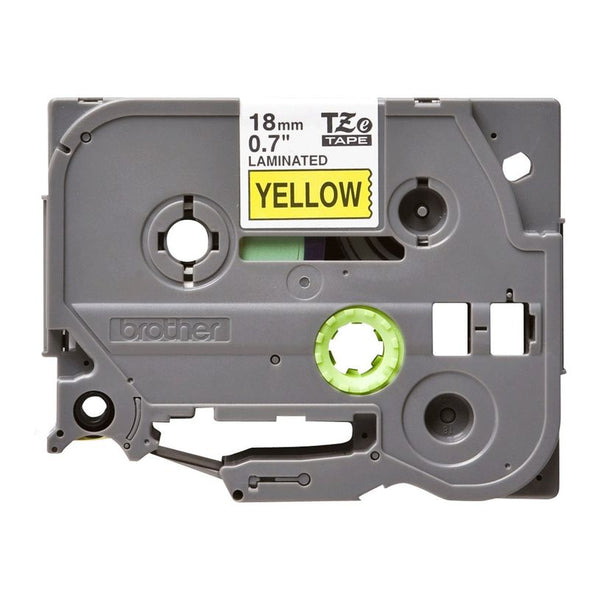 Ruban Brother 18mm TZE641 - noir/jaune