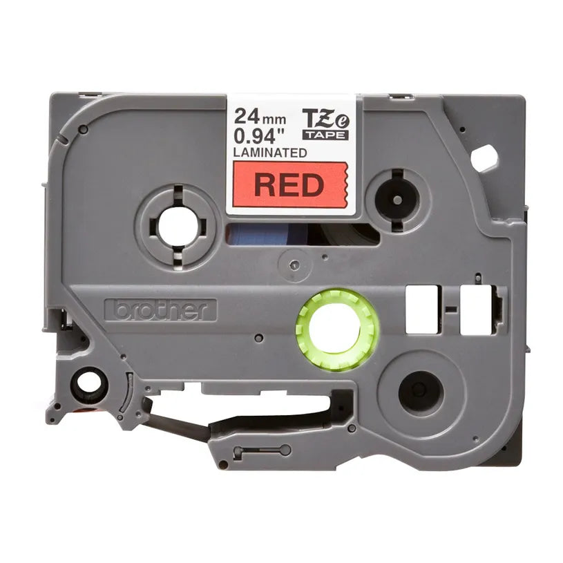 Ruban Brother 24mm TZE451 - noir/rouge