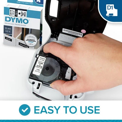 Ruban Dymo D1 9mm- bleu/blanc