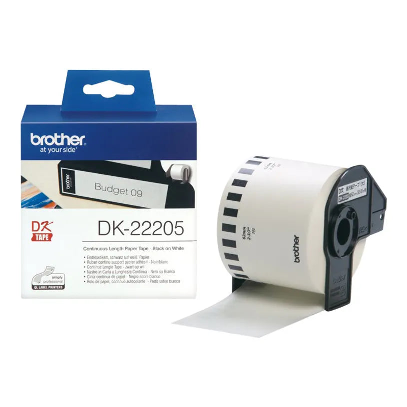 Etiquettes adhésives Brother 62mm x 30m - DK22205