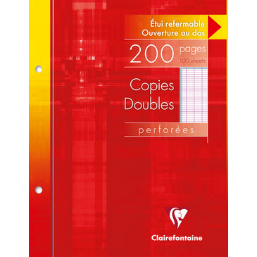 Copies Doubles grand carreaux 17x22 - Micro-perforation 200 pages