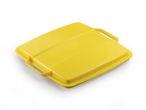 Couvercle pour poubelle 90L Duralin- Jaune robuste