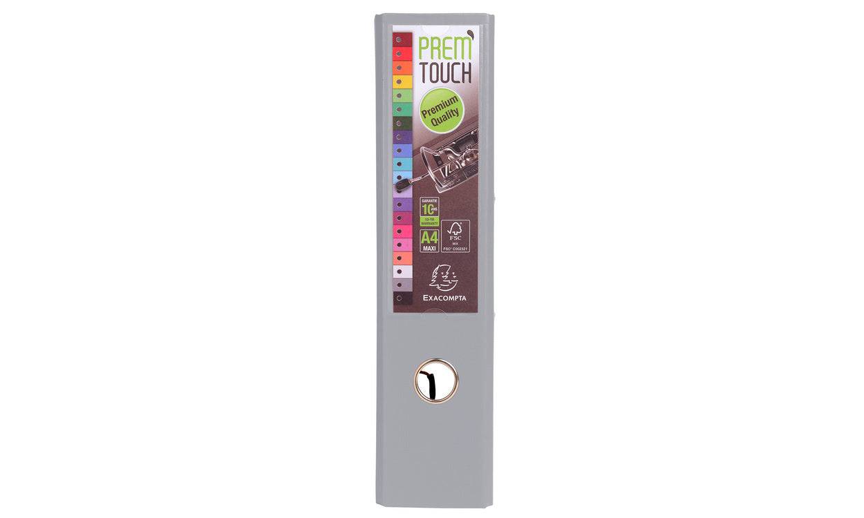 Classeur polypropylène premtouch dos de 80 gris fonce