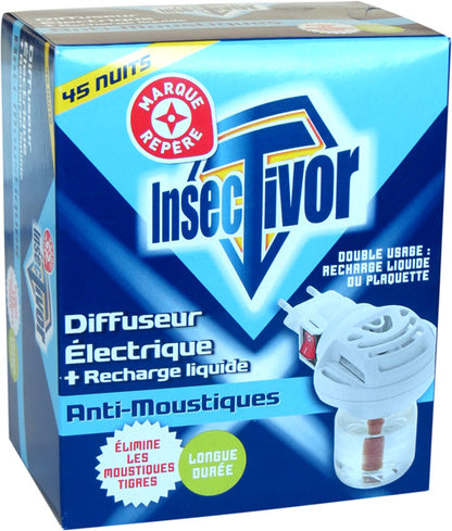 Diffuseur électrique anti-moustiques - efficacité longue durée