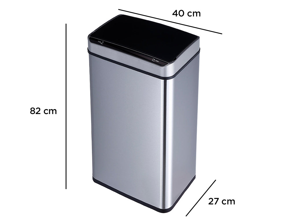 Poubelle automatique 80l - ouverture sans contact Q-connect