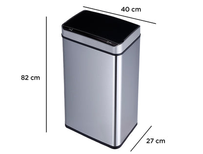 Poubelle automatique 80l - ouverture sans contact Q-connect