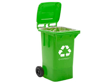 Poubelle de tri 100l - plastique vert pour verre