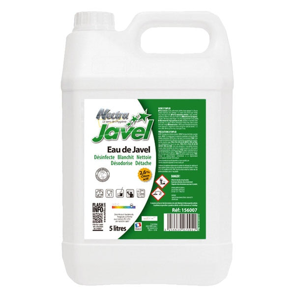 Eau de javel 9 degrés - bidon 5l pour désinfection