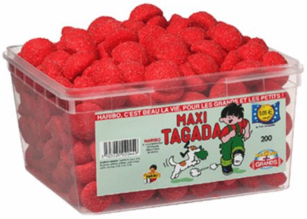 Bonbons maxi tagada - goût fraise intense