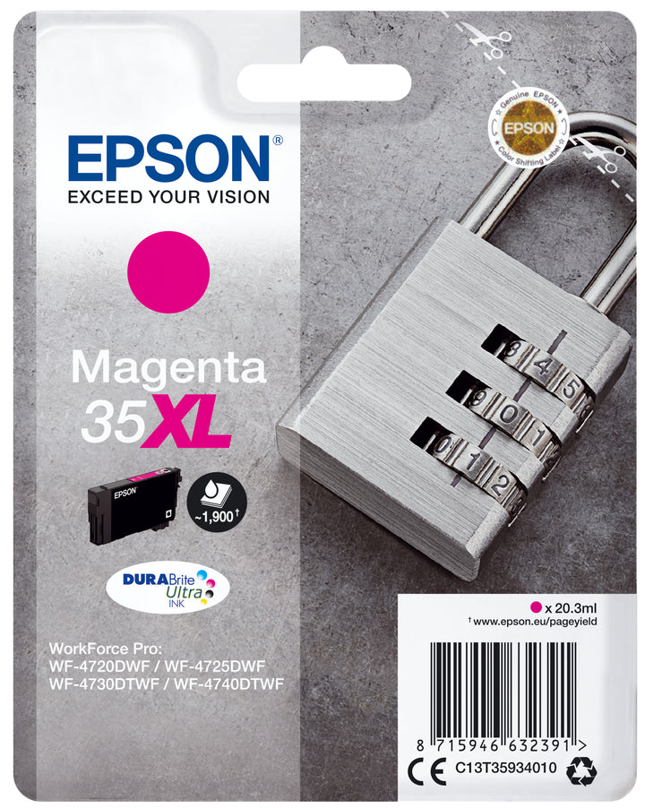 Cartouche Epson magenta xl - rendement élevé 1900 pages