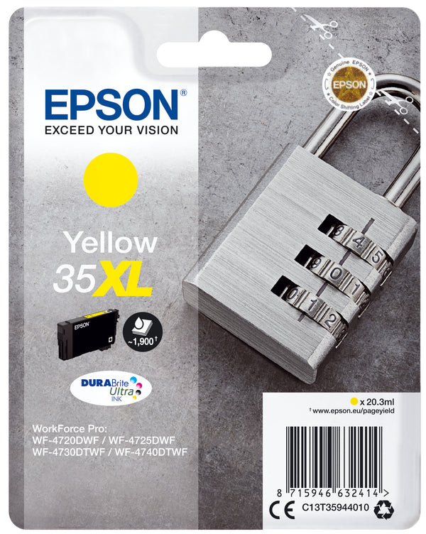 Cartouche d'encre Epson jaune 35xl - haute capacité 1900 pages