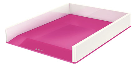 Corbeille courrier design wow -rose
