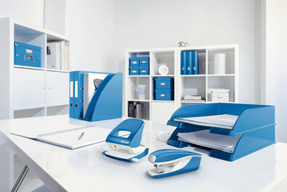 Agrafeuse de bureau bleu métal nexxt5502 - agrafage 30 feuilles
