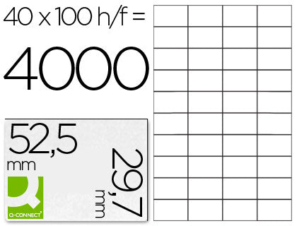 Étiquettes multi-usages 52.5x29.7 mm - 4000 par boîte