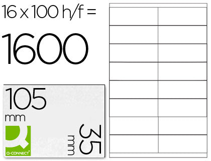 Étiquettes multi-usages 105x35 mm - 1600 pièces