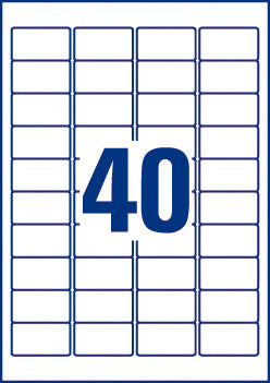 Étiquettes laser 45.7x25.4 mm - adhésif permanent