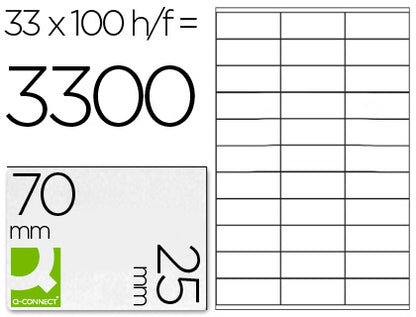 Étiquettes multi-usages 70x25 mm - 3300 unités