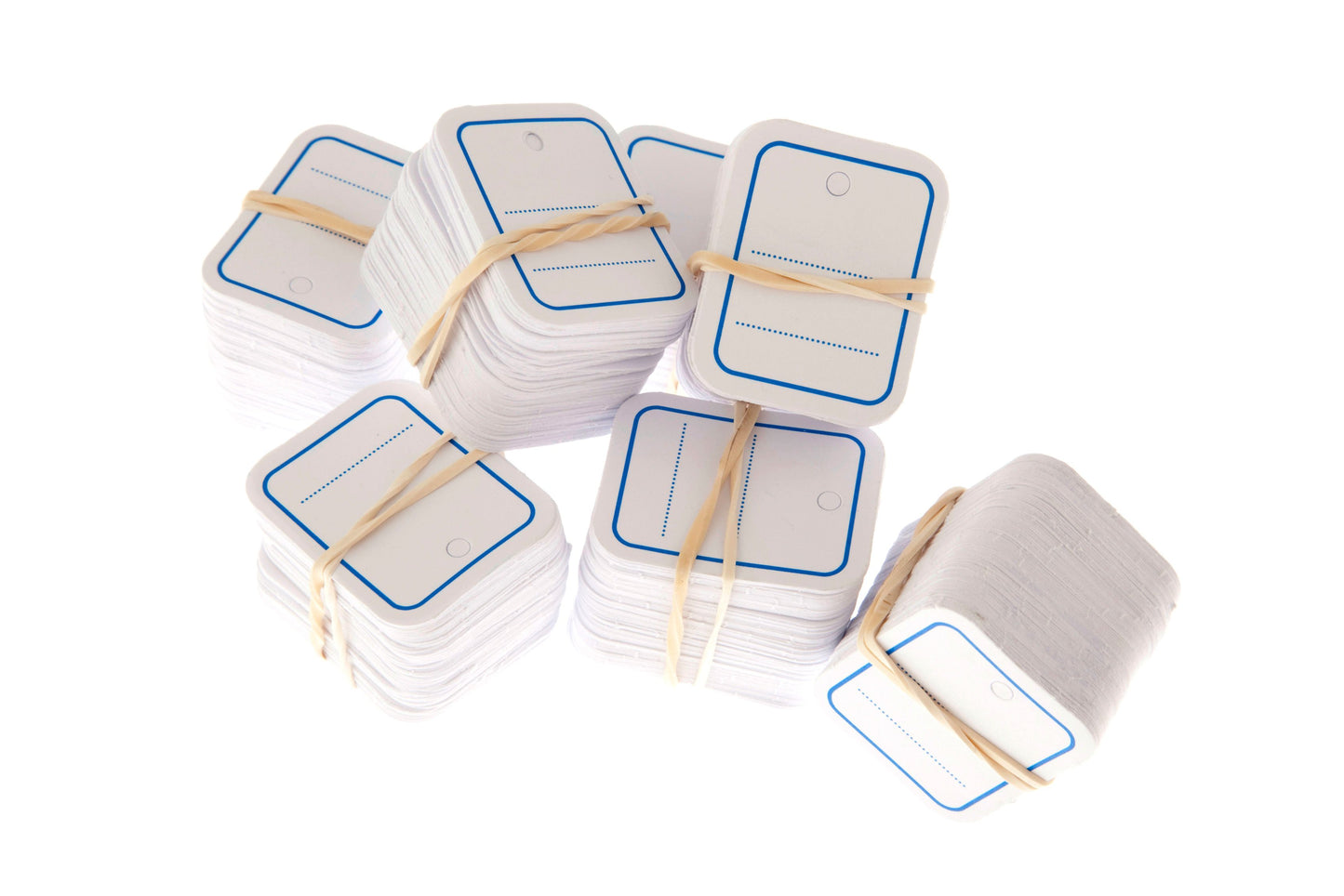 Étiquettes textiles 30x37mm - perforées et lignées