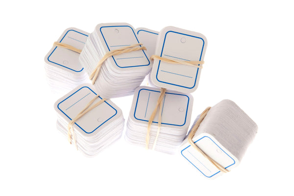 Étiquettes textiles 30x37mm - perforées et lignées