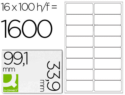 Étiquettes multi-usages 99x33.9mm - 1600 unités