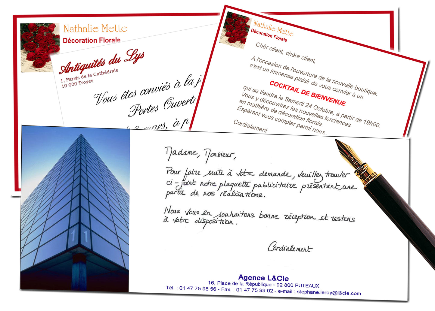 Cartes de correspondance R/V 210x99mm - 220g/m²