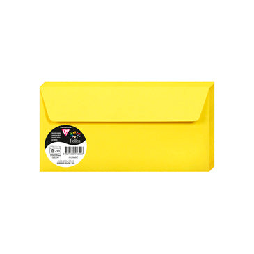 Enveloppes Pollen 110x220 mm - jaune soleil  lot de 20