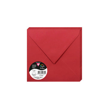 Enveloppe Pollen carrée 165x165 mm - rouge groseille