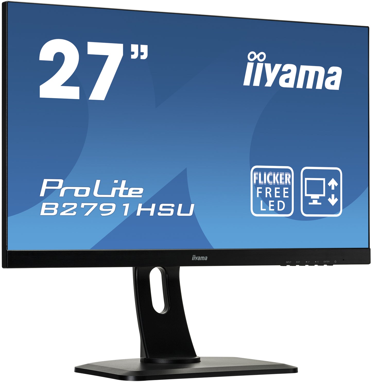 Écran led Prolite 27" - full hd, pied réglable en hauteur  avec pivot