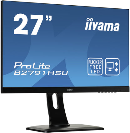 Écran led Prolite 27" - full hd, pied réglable en hauteur  avec pivot