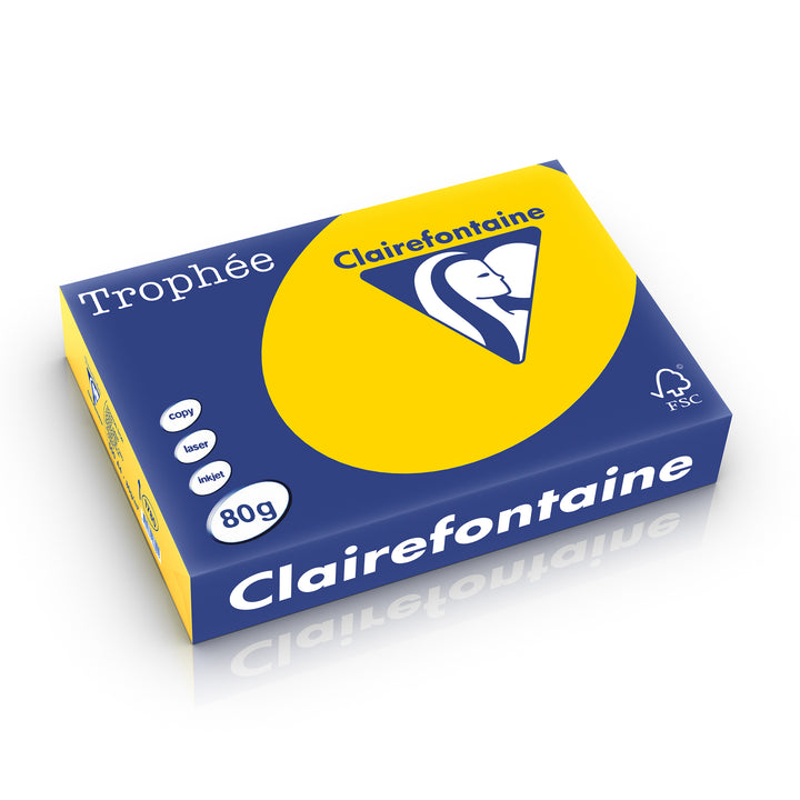 Papier a4 Trophée 80g - 500 feuilles jaune jonquille