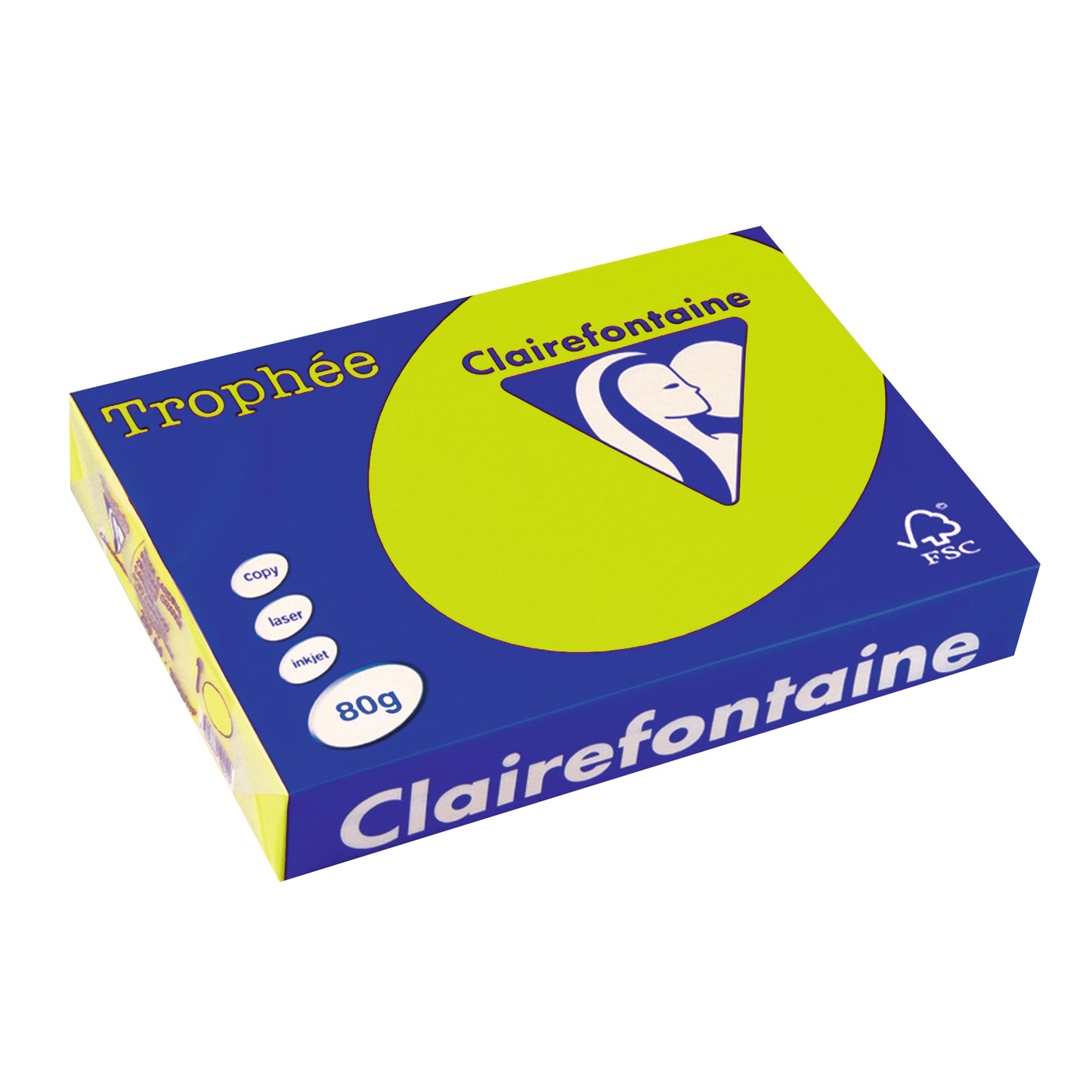 Papier a4 80g - vert fluo, 500 feuilles