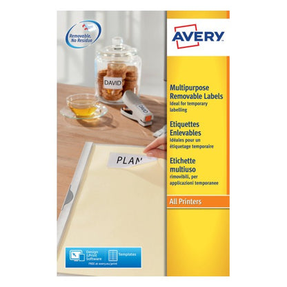 Étiquettes 45,7x21,2 mm L4736- repositionnables et enlevables- boite de 625