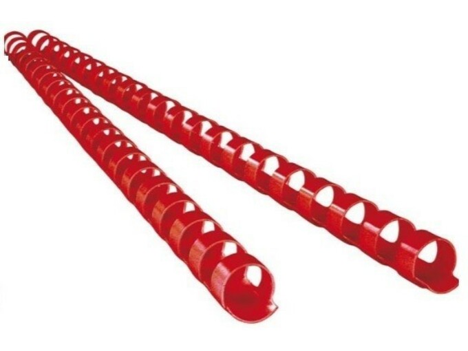Baguette de reliure 10mm rouge - pack de 100