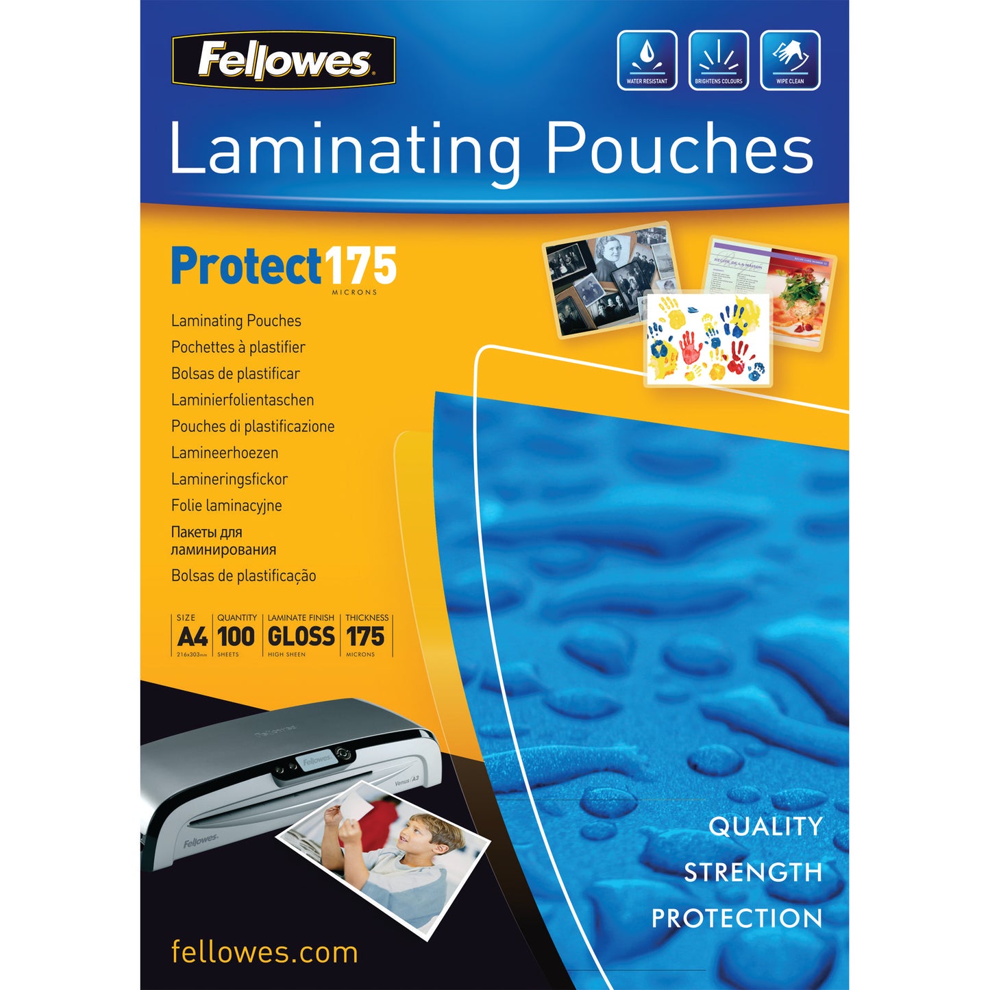 Pochettes plastification A4 - 175 microns-boite de 100