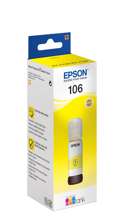 Cartouche d'encre epson t106 jaune 70ml - impression haute qualité
