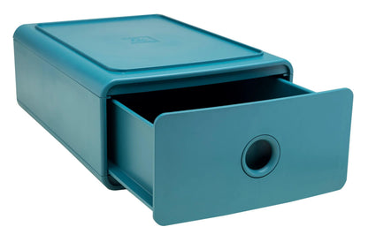 Boîte de Rangement 1 Tiroir - bleu pacifique