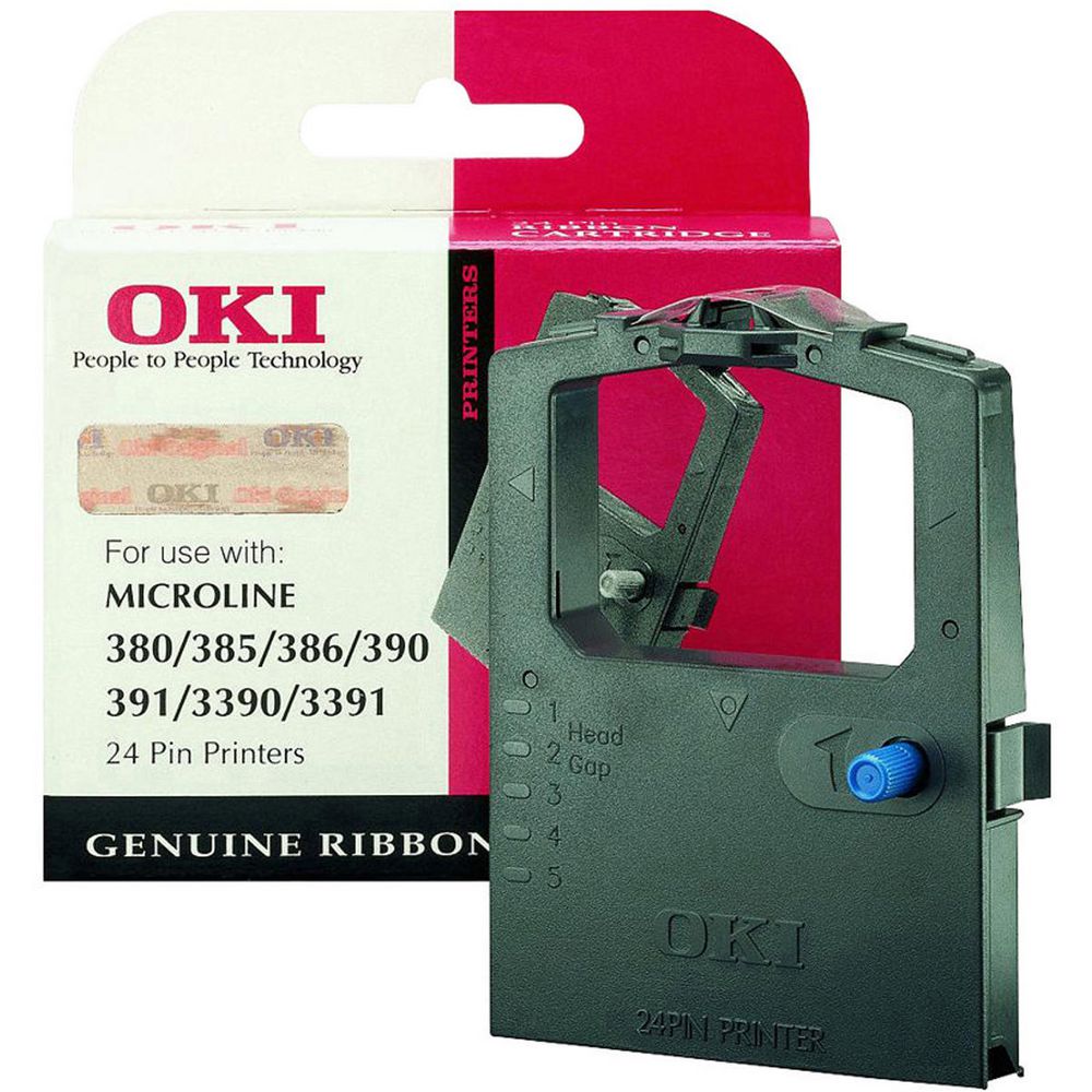 Cassette ruban oki 380/390 - rendement 2m caractères