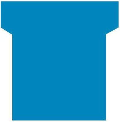 Fiche T, indice 2 / 60 mm, 170 g/m2 étui de 100-bleu