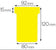 Fiche T planning, indice 3 / 92 mm, 170 g/m2 étui de 100,jaune