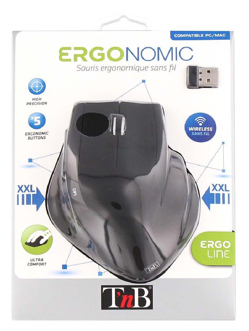 Souris ergonomique sans fil - confort optimal