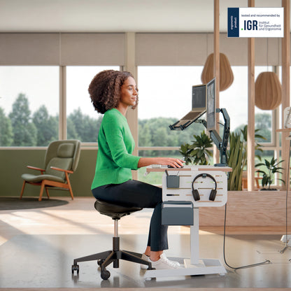 Tabouret de bureau Confort - Siège Rembourré Noir-ergonomique