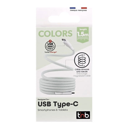 Câble usb-c 1.5m - connecteurs magnétiques verts
