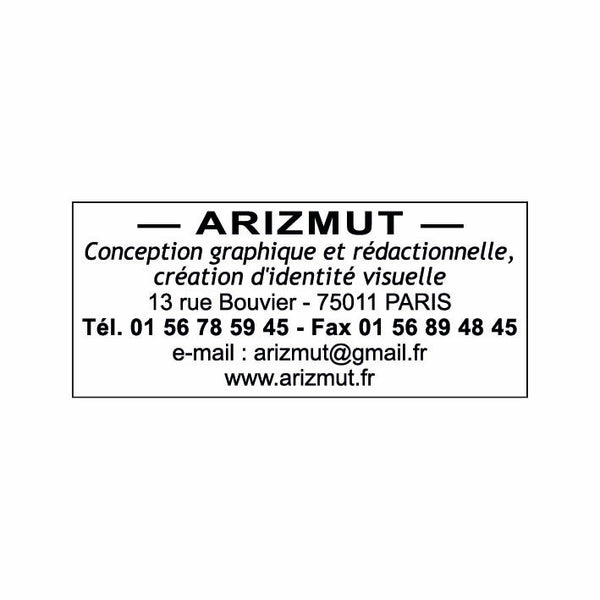 Plaque timbre avec cadre - personnalisable 4 à 7 lignes