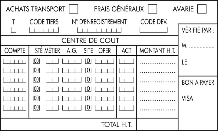 Tampon métallique 5212 - 15 lignes personnalisables