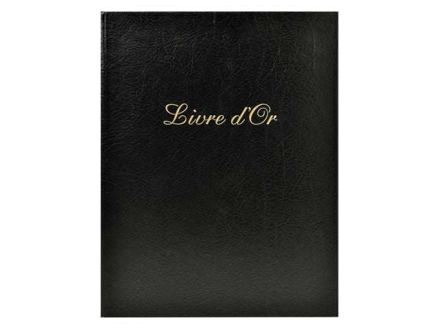 Livre d'or cuir noir - élégance et qualité