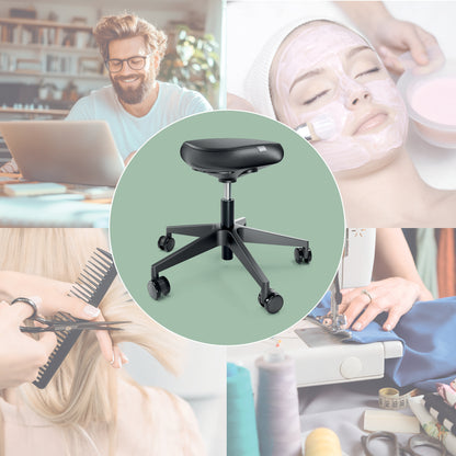 Tabouret de bureau Confort - Siège Rembourré Noir-ergonomique