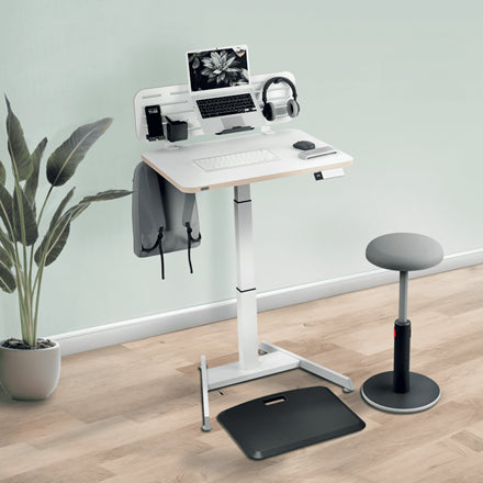 Organiseur bureau ergonomique avec 4 accessoires -gris
