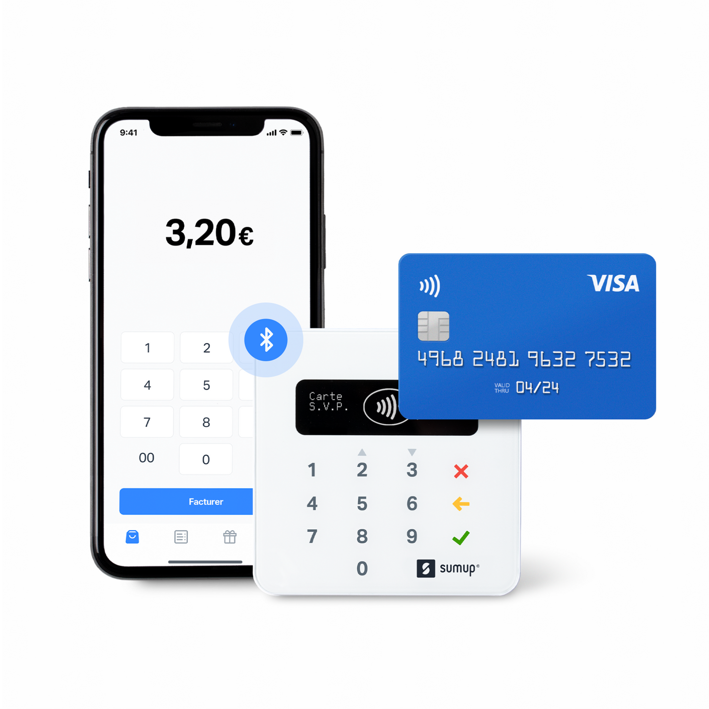 Lecteur Carte Bancaire Mobile SUMUP AIR - Borne POS